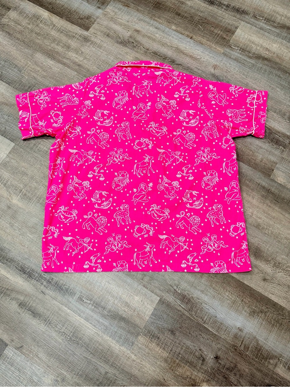 Printfresh Daily Horoscope Pajama Set Pink Zodiac Short Sleeve Shorts Women’s 1X - Picture 4 of 9